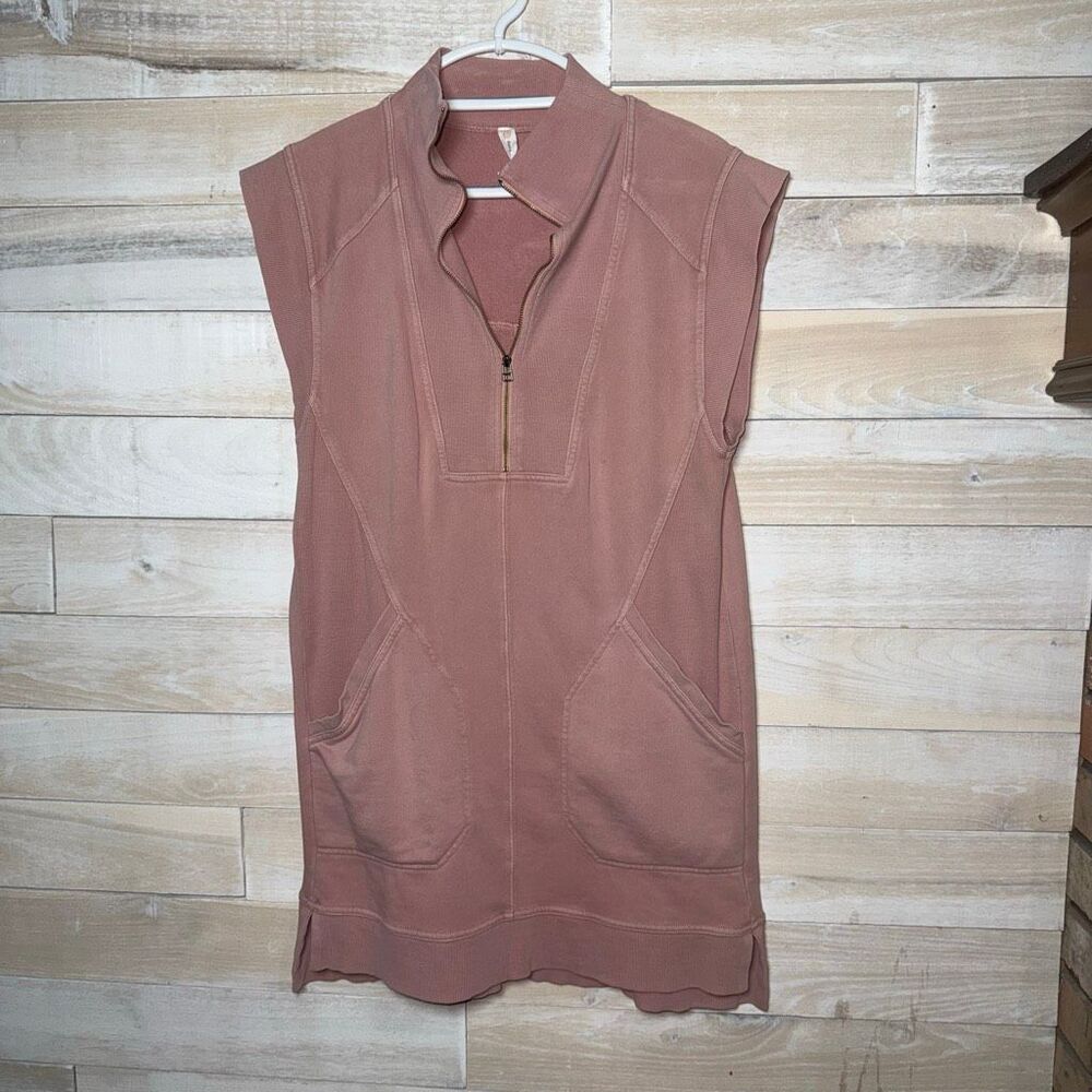 Daily Practice by Anthropologie Meru Zip-Front Sweatshirt Mini Dress Size M - Picture 2 of 5
